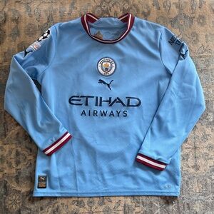 Puma Manchester City Sky Blue Long-Sleeve Shirt